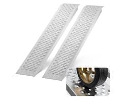 Oprijplaten - Laadbrug 2-delig - Draagvermogen 680 kg - Extra Breed - 216 x 137,5 cm - Voor Auto, Motorfiets, ATV, UTV, Aanhanger, Tuintractor, Grasmaaier