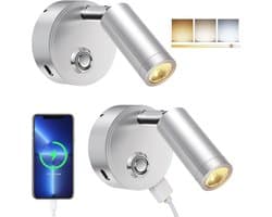 LED Leeslamp met USB Oplader en Dimbare Kleurtemperaturen voor Camper en Boot