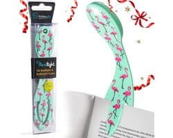 Verstelbare LED Leeslamp met Klem en Bladwijzer - Groene Motieven