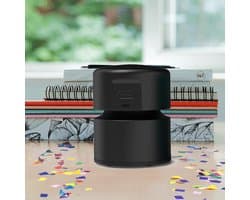 Mini tafelstofzuiger - Energiebesparende mini-stofzuiger met automatische uitschakelfunctie - Lange gebruiksduur tot 400 minuten - Draadloos & 360º draaibaar ontwerp voor toetsenbord/thuis/kantoor (zwart)