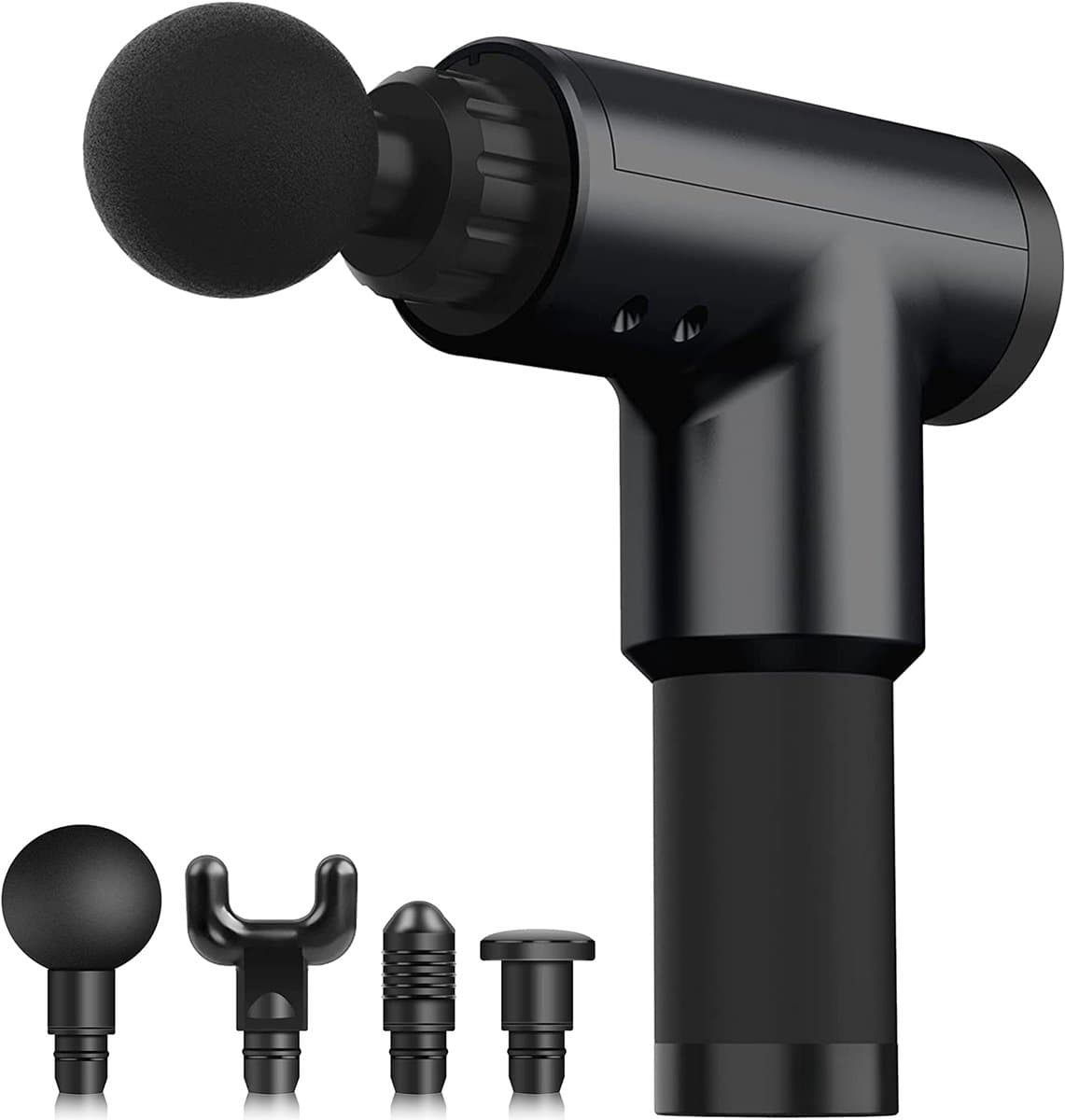 Palmwood Massage Gun - Massage Apparaat - Massage pistool - Incl. 4 opzetstukken - Draadloos - Incl. opbergkoffer — afbeelding 1