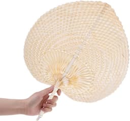 Natuurlijke Handwaaier van Bamboe - Elegante Ventilator voor Zomer en Feestjes — thumbnail 5