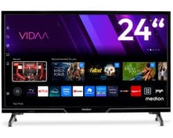 MEDION 59,8 cm (24-inch) HD TV (Smart TV, HDR, VIDAA Store, Netflix, Prime Video, Disney+, DAZN, Paramount+, HbbTV, PVR, Bluetooth)