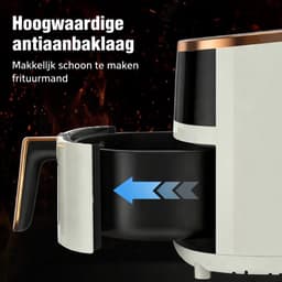 Lunekiss multifunctionele luchtfriteuse 6L – 1800W – digitaal display – kijkvenster – 8 programma’s – airfryer — thumbnail 6