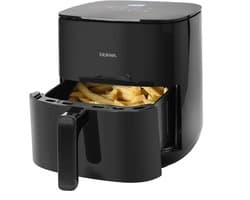 Blokker Airfryer XL 5 Liter Zwart - Heteluchtfriteuse Dubbel Verwarmingselement - Incl. 60 min Timer - 8 Automatische Programma's - Vaatwasserbestendige Onderdelen - Cool Touch Behuizing - BPA Vrij