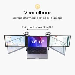 Blerron Flex - 14 Inch - Portable Monitoren - Lichtste model 1 KG - Draagbare Monitor - Portable Monitor - Beeldscherm - USB-C/HDMI - 1920x1080 FHD — thumbnail 2