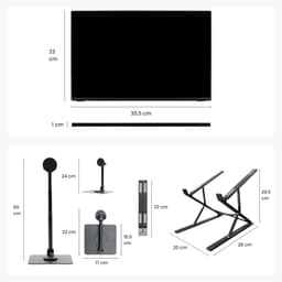 Blerron Flow - Portable Monitor - HD - 16 Inch - Draagbare Monitor - Beeldscherm - Incl. Monitor en Laptop Standaard - 1920x1200 FHD — thumbnail 4