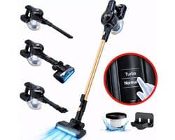 AG4400 Steelstofzuiger Draadloos - Lichtgewicht - Geschikt voor Dierenharen- Krachtig -Kruimeldief- Draadloze Stofzuigers - Steelstofzuigers - Kruimelzuiger - Compact & Licht - Zwart