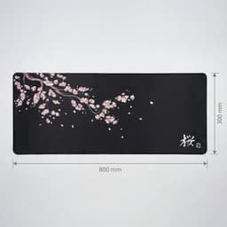 Grote Muismat 80x30 | Gaming Muismat | Zwart | XXL | Antislip | Desktop Mat | Computer Mat | Japanse blossom — thumbnail 8