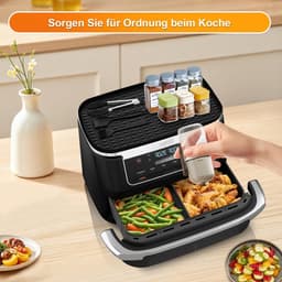 Heißluftfriteuse-accessoires voor Ninja 10,4L AF500EU, Airfryer siliconen mat Geschikt voor Ninja Foodi Flexdrawer 10,4L, Herbruikbare heteluchtfriteuse siliconen mat voor Ninja Air Fryer AF500DE — thumbnail 4