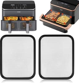 Spatdeksel Voor Airfryer - Airfryeraccessoire - Roestvrij Staal - Compatibel Met De Cosori 10L Dual Flame/Dual Fryer Airfryer - Magnetische Spatdeksel Van Roestvrij Staal - Gemaakt Van Duurzame Materialen — thumbnail 2