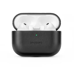 DECODED Leren Hoesje voor AirPods Pro 3 - Airpods Pro 3 Case - Premium ECCO-leer - Geschikt voor Magsafe - Draadloos Oplaadbaar - Indicatie Lampje - Krasbestendig - Zwart — thumbnail 1