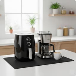 Hittebestendige Vuurvaste Siliconen Mat – Bakmat - Antislip Glasvezelmat 40x60 cm – Beschermmat voor Friteuse, Airfryer, Oven & Koffiezetapparaat - Koffiemat — thumbnail 4