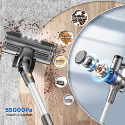 De Warenloods - Draadloze Steelstofzuiger - Handstofzuiger - Kruimeldief - Stofzuiger zonder zak - Op Accu - 1 liter stofbak - 2.8 kilo - Steelstofzuigers - 55 min werktijd - Vacuum Cleaner - Incl. Muurbeugel — thumbnail 5