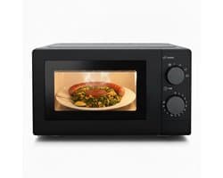 Magnetron – 20L – 1100W – 8 automatische kookprogramma's – 5 vermogensstanden – Digitale timer – Draaiplateau Ø255 mm – Zwart
