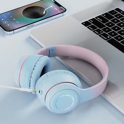 Draadloze Bluetooth-koptelefoon voor kinderen, met microfoon, stereogeluid, opvouwbaar en verstelbaar, geschikt voor kinderen en volwassenen, ideaal voor scholen. — thumbnail 3