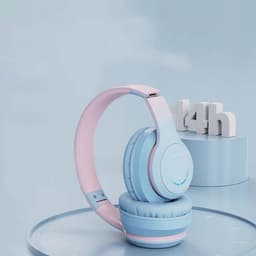 Draadloze Bluetooth-koptelefoon voor kinderen, met microfoon, stereogeluid, opvouwbaar en verstelbaar, geschikt voor kinderen en volwassenen, ideaal voor scholen. — thumbnail 2