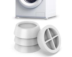4 stuks - Trillingsdempers Wasmachine - Trillingsmat - Wasmachine dempers - Voetjes Droger - Demper - Anti Trillingsmat - Extra Dik - Wasmachine Verhoger - Pads - Anti Vibratie - Antislip Rubber - Voor Drogers, Vaatwassers, Antislip Voetjes - Wit