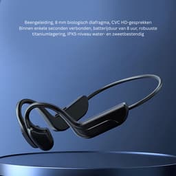 White-Label® Bone Conduction Headphone - Koptelefoon voor Activiteiten - Draadloos - Bleutooth - Zwart — thumbnail 2