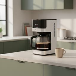 Inventum KZ812D - Koffiezetapparaat - 1,5 liter - 12 kopjes - Filter 1x4 - Glazen kan - Display met timer - Filterkoffie - RVS/Zwart — thumbnail 2