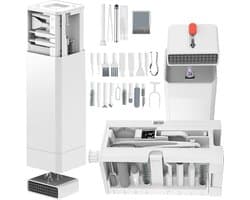 Reinigingsset voor mobiele telefoons, reinigingsset voor de oplaadpoort voor , reinigingsset voor toetsenbord (Geschikt voor AirPods/ android /USB C/ oordopjes/laptop /iPad/ cameralens en stylus), sim-kaarttool, schermborstel (wit)