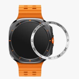 kwmobile Beschermende Ring geschikt voor Samsung Galaxy Watch Ultra 47mm Fitness Tracker - Bezel Ring voor smartwatch - Beschermring voor smartwatch in zilver / zwart. — thumbnail 5