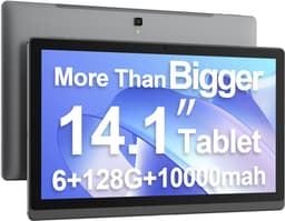 MESWAO B1 Tablet - 14,1 inch 1920*1080 IPS-scherm - MTK6769 8 Cores - 6 GB RAM 128 GB ROM - Android 13 - 13MP + 5MP camera - 10000 mAh batterij - Grijs — thumbnail 1