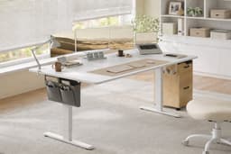 Lunekiss Elektrisch Zit-Sta Bureau 180x80 cm In Hoogte Verstelbaar 72-120 cm – 4 Geheugenstanden – Stil Motorisch Bureau — thumbnail 4
