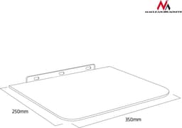 Wandmontage Glazen DVD Plank wandplank zwart glas Maclean MC-738 — thumbnail 4