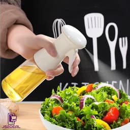 JS2DEAL Olijfolie Sprayer - 210ML - hervulbare olie sprayer verstuiver- gezonder koken - perfect voor airfryer, salades en grillen - Wit — thumbnail 3