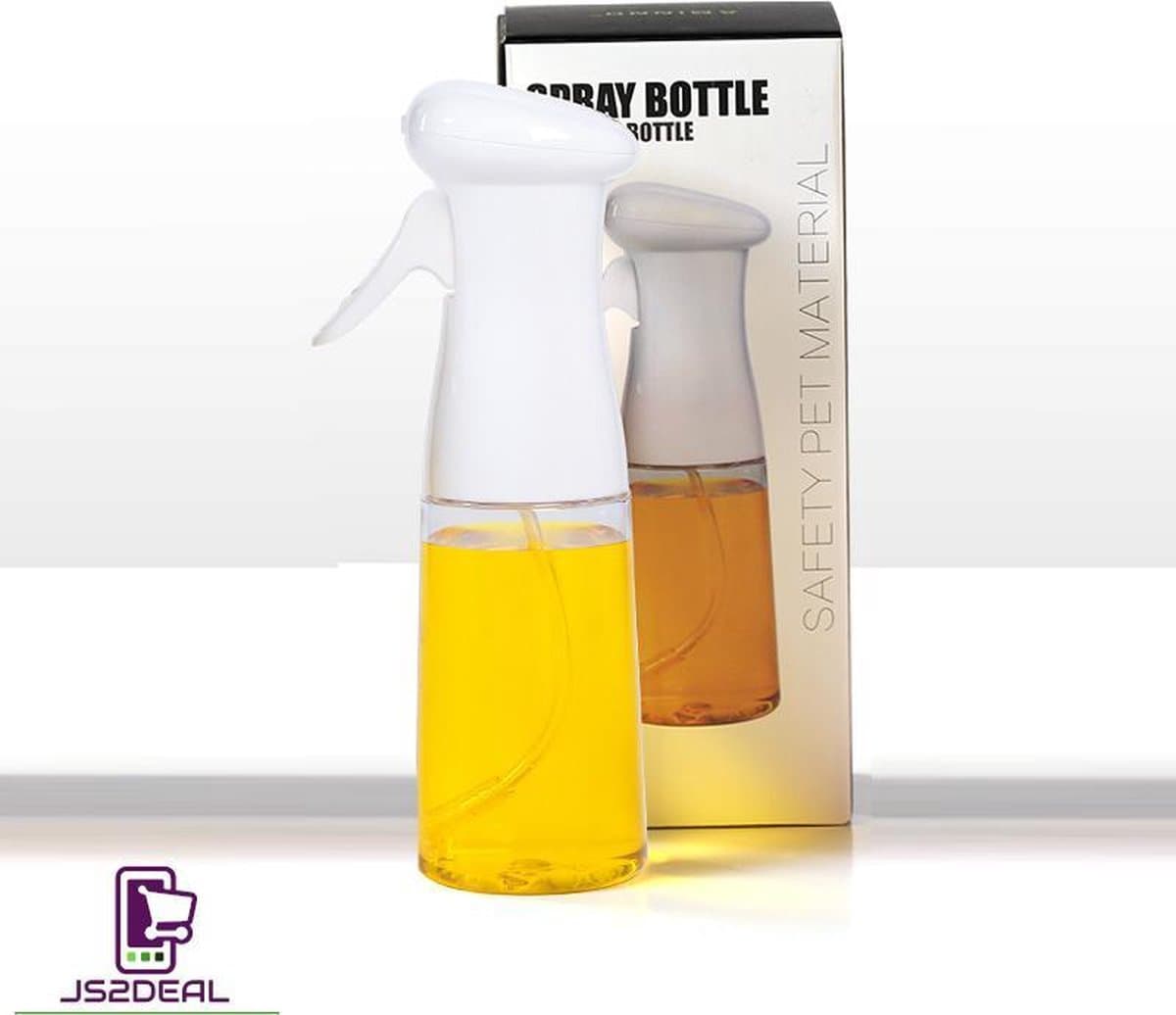 JS2DEAL Olijfolie Sprayer - 210ML - hervulbare olie sprayer verstuiver- gezonder koken - perfect voor airfryer, salades en grillen - Wit — afbeelding 1
