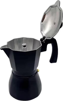 Doffee Moka Express percolator koffiemaker 3 kops zwart — thumbnail 5