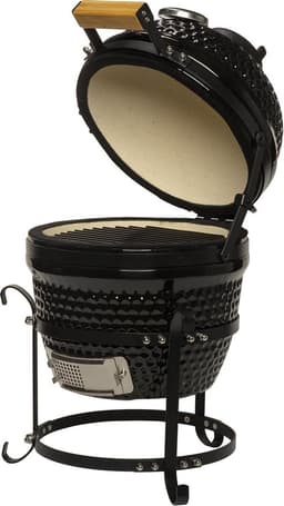 Patton Kamado Keramische Houtskoolbarbecue Inclusief Heatdeflector - Mini - Zwart — thumbnail 3