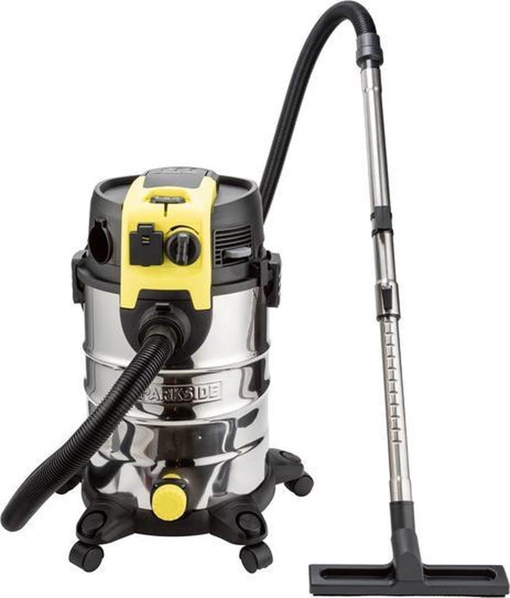 PARKSIDE® Premium Nat-/droogzuiger - Krachtige multifunctionele stofzuiger - 30L - Extra stil -  Voor Buiten als binnen - 1500 W  - RVS tank - Nat en droog - Ingebouwde contactdoos — afbeelding 1