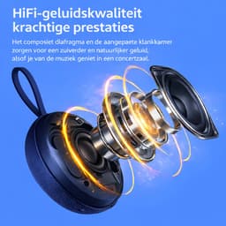 Mini Bluetooth Speaker Draadloos – Portable Waterproof IPX5 Speaker – 6W Stereo Geluid – Bluetooth 5.3 – Magnetische Muziek Box – TF Kaart MP3 – Compacte Speaker voor Smartphone, Laptop en Tablet-Blauw — thumbnail 5