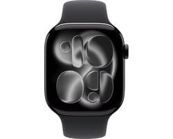 Apple Watch 11 - Wifi + 5G - 46mm - Jet Black Aluminium Case with Black Sport Band - M/L