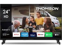 24 Inch (60 cm) Smart Android TV voor Camping: HD LED TV met Google Assistant en Wifi