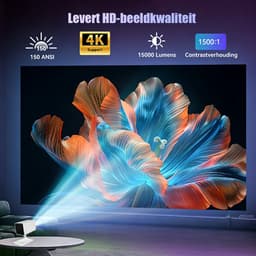 Hotlight Mini Beamer - Home Cinema - Projector - Android 11.0 - WiFi 6 & Bluetooth 5.2 - 4K Beeldkwaliteit - Projector Scherm - Wit — thumbnail 3