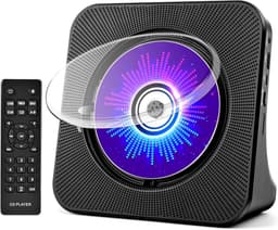 TENZHVXI - Cd-speler - Draagbare Cd-speler Met Bluetooth - Verticale Desktopontwerp/Lcd-scherm/HiFi-luidsprekers - 1 Stuk - Zwart — thumbnail 1