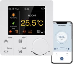 Slimme Wifi Thermostaat voor Airconditioning en Waterverwarming met Kleurenscherm en Spraakbesturing — thumbnail 1