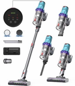 Viashi™Flexclean Steelstofzuiger Draadloos - 300W - Kruimeldief - Opzetstukken - Stofzuiger 35kPa zuigkracht - Zonder zak op accu - CleanDetect — thumbnail 4
