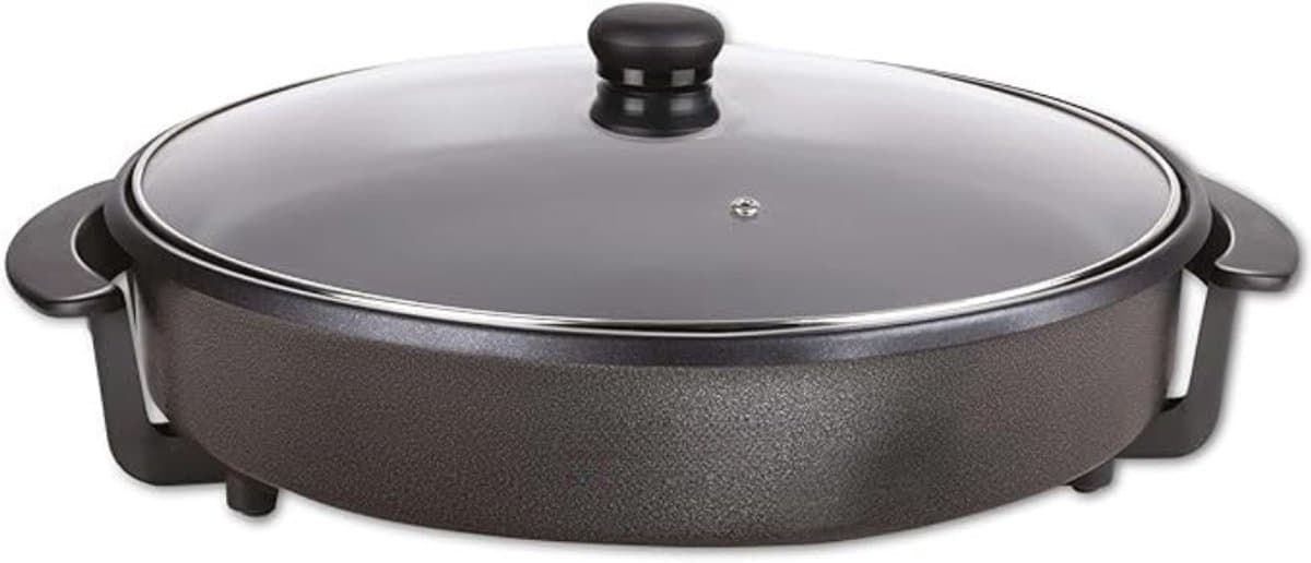 SVN® Partypan -Airfryer -Hapjespan - makkelijke schoon te maken - Diameter 32 cm - Zwart - 17cm x 40cm x 41cm — afbeelding 1