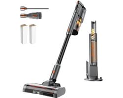 UWANT V500 Steelstofzuiger Draadloos - Zelflegende Stofzuiger zonder Zak - 25kPa Zuigkracht - LED-Verlichting - Kruimeldief Snoerloos