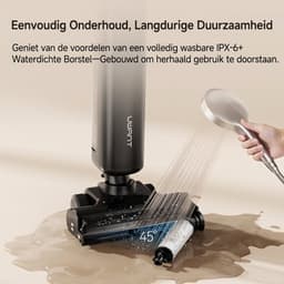 UWANT D800 Nat- en Droogzuiger - Elektrische Dweil met Dweilfunctie - Steelstofzuiger Draadloos - Vloerreiniger met Robotarm - 25 kPa Zuigkracht — thumbnail 3