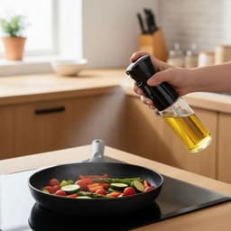 Flow Goods Olijfolie Sprayer – Zwart – Olie Spray - Navulbaar Olie Glas – 200 ML – Cooking Spray - BBQ Accesoires – Airfryer — thumbnail 3