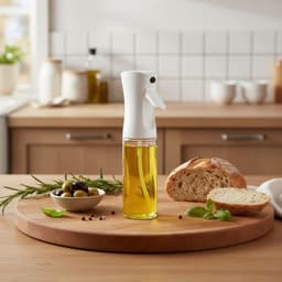 Flow Goods Olijfolie Sprayer – Wit – Olie Spray - Navulbaar Olie Glas – 200 ML – Cooking Spray - BBQ Accesoires – Airfryer — thumbnail 2