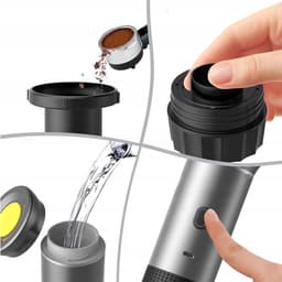 Capsule Koffiemachine - Koffiezetter - 60ml Draadloze Cups Machine - 3-in-1 & 7500mAh Accu - 15 Bar Druk & Zelfverwarmend - Voor Camping, Auto & Reizen - Eenvoudig in Gebruik & Schoon — thumbnail 4