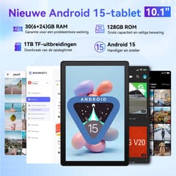 Hotlight G13 - Android 15 Tablet - 10.1 inch - 30(6+24)GB RAM/128GB ROM– 6200mAh - WiFi 6- 5MP+8MP Camera - Grijs — thumbnail 5