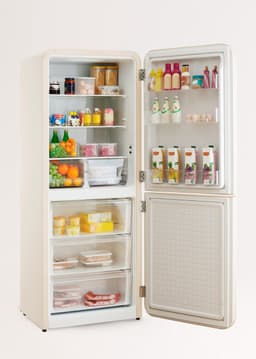 CREATE - Koelkast in retro stijl - Gebroken wit, Hout - FRIDGE RETRO COMBI 401 L — thumbnail 5