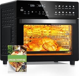 Luxe Heteluchtoven – Airfryer – Multifunctionele Combi Oven – Alles in één – 26L Inhoud – 12 Automatische Programma’s – LED Display – Zwart — thumbnail 1